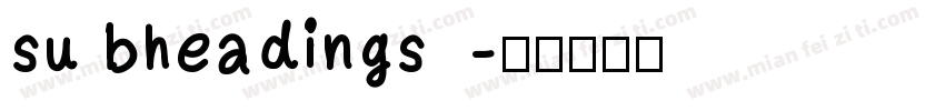 su bheadings字体转换